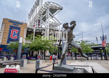 Cleveland, Oh, USA. 5th July, 2024. The Cleveland Guardians play host to the San Francisco Giants at Progressive Field in Cleveland, OH. San Francisco goes on to win 4-2. (Credit Image: © Walter G. Arce Sr./ASP via ZUMA Press Wire) EDITORIAL USAGE ONLY! Not for Commercial USAGE! Stock Photo