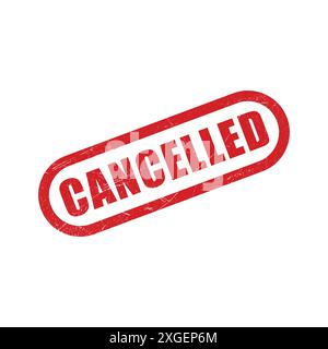 cancelled stamp icon vector design template in white background Stock Vector