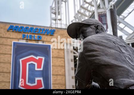 Cleveland, Oh, USA. 5th July, 2024. The Cleveland Guardians play host to the San Francisco Giants at Progressive Field in Cleveland, OH. San Francisco goes on to win 4-2. (Credit Image: © Walter G. Arce Sr./ASP via ZUMA Press Wire) EDITORIAL USAGE ONLY! Not for Commercial USAGE! Stock Photo