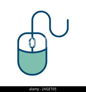 computer mouse icon vector design template in white background Stock Vector