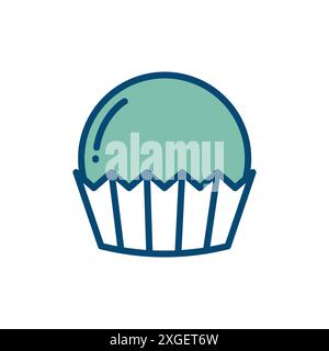 cup cake icon vector design template in white background Stock Vector