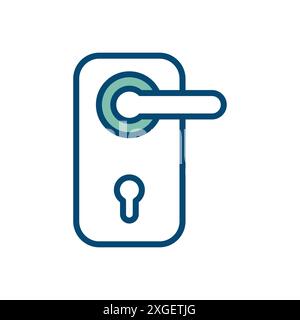 door handle icon vector design template in white background Stock Vector