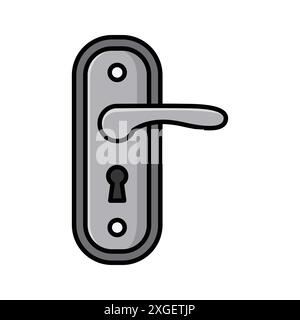 door handle icon vector design template in white background Stock Vector