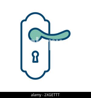door handle icon vector design template in white background Stock Vector