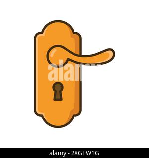 door handle icon vector design template in white background Stock Vector