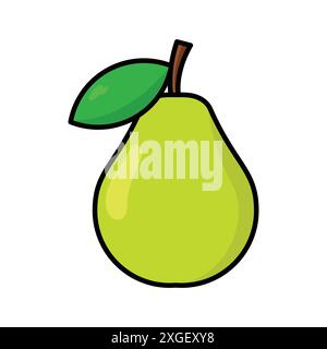 guava fruit icon vector design template in white background Stock Vector