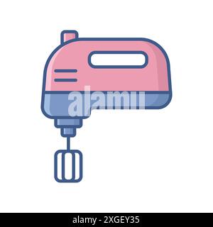 hand mixer icon vector design template in white background Stock Vector