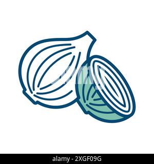 onion icon vector design template in white background Stock Vector