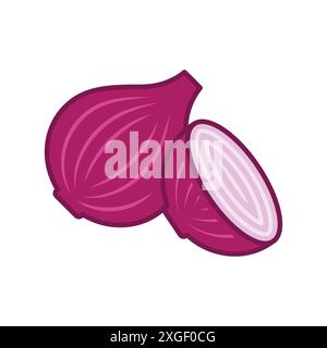 onion icon vector design template in white background Stock Vector