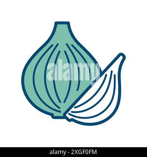 onion icon vector design template in white background Stock Vector