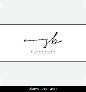 SB Initial Letter Signature Logo Template - Handwritten Vector Logo Template Stock Vector