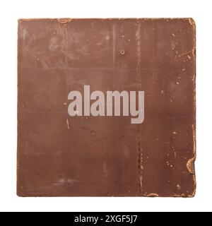 Square shaped chocolate bar on white background with clipping path Stock Photo