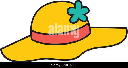 summer beach sticker or Tropical element design Stock Vector