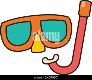 summer beach sticker or Tropical element design Stock Vector
