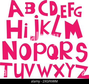Modern playful alphabet letter Stock Vector