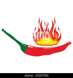 Red hot chili pepper vector icon Stock Vector
