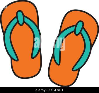 summer beach sticker or Tropical element design Stock Vector