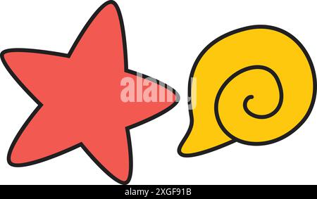 set of summer vacation vector elements Stock Vector