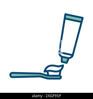 toothbrush icon vector design template in white background Stock Vector