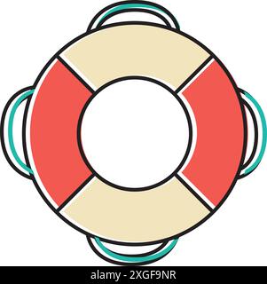 summer beach sticker or Tropical element design Stock Vector