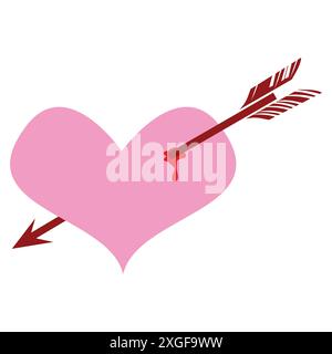 Heart flat symbol vector icon Stock Vector