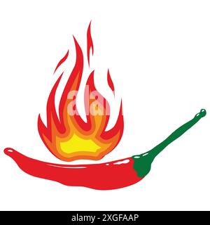 Red hot chili pepper vector icon Stock Vector