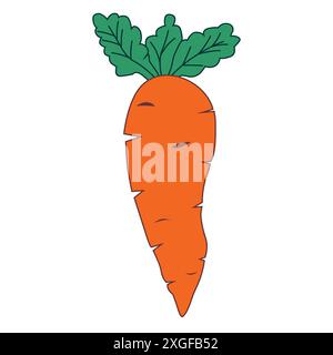 Carrot cartoon vector, carrot icon, vegetable, orange, fresh, fruit, tasty, carrot icon, carrot symbol Stock Vector