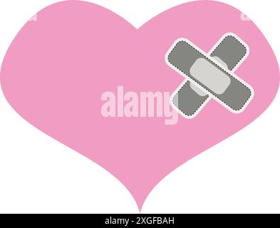 Heart flat symbol vector icon Stock Vector