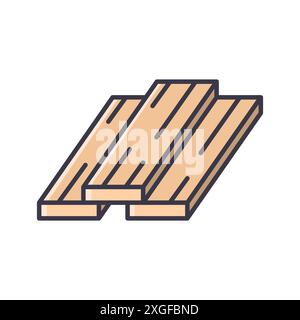 lumber wood icon vector design template in white background Stock Vector