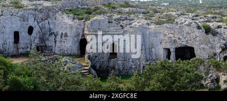 Necropolis, Cala Morell, Ciutadella, Menorca, Balearic Islands, Spain Stock Photo