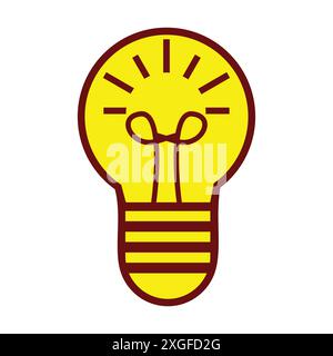 Innovative idea modern stylish icon with light bulb Stock Vector