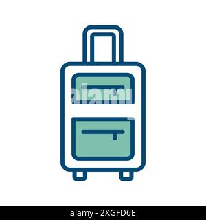 travel bag icon vector design template in white background Stock Vector
