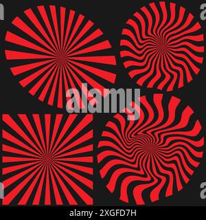 Hypnotic psychedelic spiral vector illustration Stock Vector