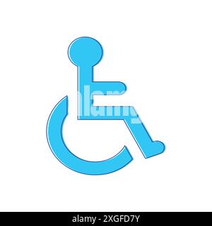 wheelchair path, blue circle frame.eps, disabled signs, sign boards for disability Stock Vector