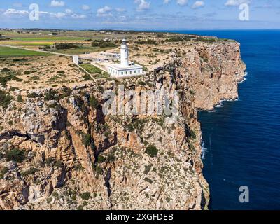 La Mola lighthouse, Formentera, Pitiusas Islands, Balearic Community, Spain Stock Photo