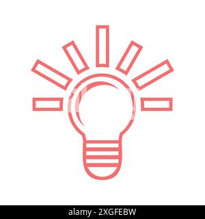 Innovative idea modern stylish icon with light bulb Stock Vector