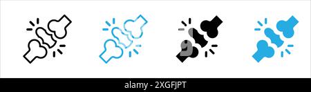 Herniated disc icon vector logo set collection for web app ui Stock Vector