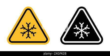 Cold warning sign vector logo set collection for web app ui Stock Vector