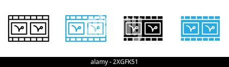 Animation icon vector logo set collection for web app ui Stock Vector