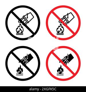 Do not extinguish with water sign vector logo set collection for web app ui Stock Vector