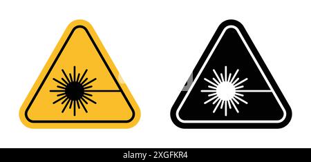 Laser warning icon vector logo set collection for web app ui Stock Vector