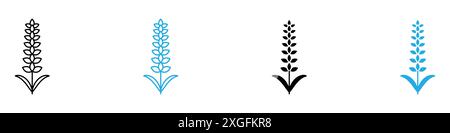 Lavender icon vector logo set collection for web app ui Stock Vector