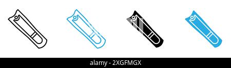 Nail clipper icon vector logo set collection for web app ui Stock Vector