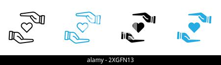 Forgiveness icon vector logo set collection for web app ui Stock Vector