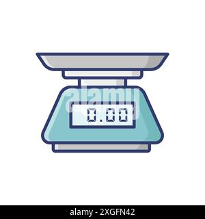 kitchen scale icon vector design template in white background Stock Vector