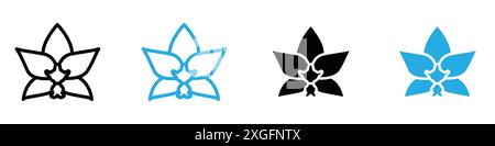 Moth Orchid icon vector logo set collection for web app ui Stock Vector