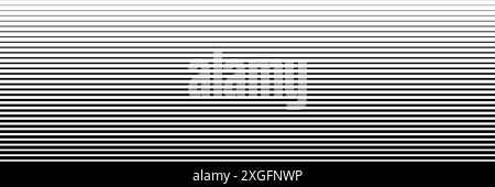 Geometric pattern of black lines on a white background. Half tone gradient line pattern. Monochrome faded halftone black horizontal lines. Striped Stock Vector