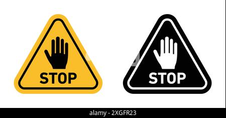 Stop security sign vector logo set collection for web app ui Stock Vector