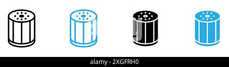 Oil filter icon vector logo set collection for web app ui Stock Vector