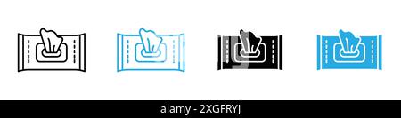 Wipes pack icon vector logo set collection for web app ui Stock Vector